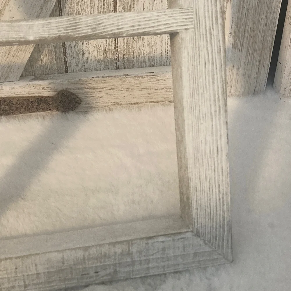 Rustic White Window Frame Wall Decor
